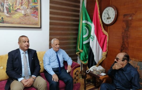 لقاء الأمين العام أ.د. محمد المشهداني مع أ.د. محمد سلمان مستشار وزير التعليم العالي في العراق